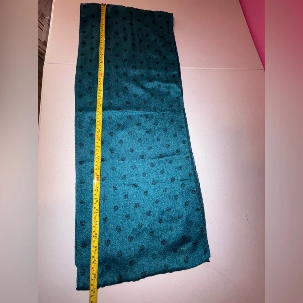 Elegant Teal Polka Dot Infinity Scarf